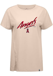 Levelwear Los Angeles Angels Womens Brown Influx Sizzle Short Sleeve T-Shirt
