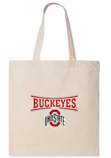 Ohio State Buckeyes White Canvas Tote