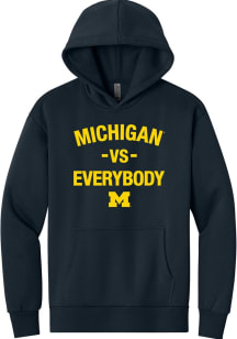 Michigan Wolverines Mens Navy Blue Michigan Vs. Everybody Long Sleeve Hoodie