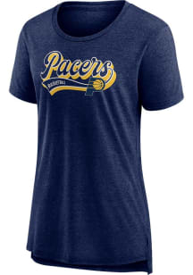 Indiana Pacers Womens Navy Blue Drop It Short Sleeve T-Shirt