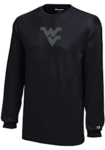 Champion West Virginia Mountaineers Youth Black Team Logo Long Sleeve T-Shirt