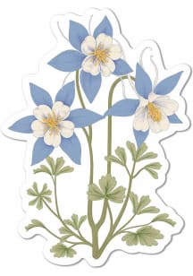 Colorado 3 Inch Columbine Botanical Flower Stickers