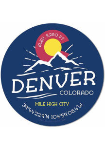 Denver 3 Inch Circle Flag Stickers