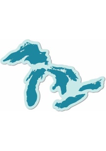 Great Lakes Map 3&quot; Stickers - Blue