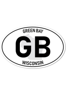 Green Bay Oval 3&quot; Stickers - White