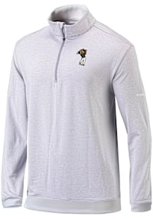 Columbia Colorado Buffaloes Mens Ash Golf Even Lie Long Sleeve Qtr Zip Pullover
