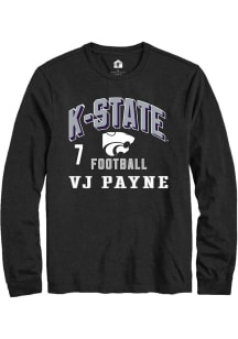 VJ Payne Rally Mens Black K-State Wildcats NIL Arch Logo Tee