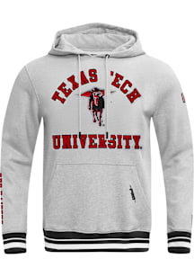 Pro Standard Texas Tech Red Raiders Mens Grey Stacked Logo Fashion Hood