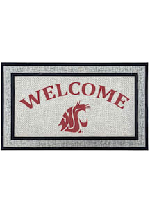 Washington State Cougars Welcome 18x30 Door Mat