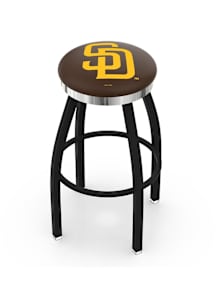 San Diego Padres Chrome Seat Pub Stool - Black