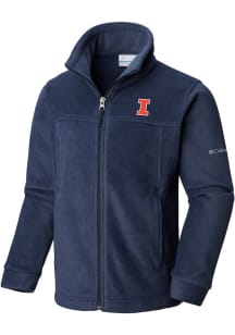 Youth Illinois Fighting Illini Navy Blue Columbia Steens Mountain Light Weight Jacket