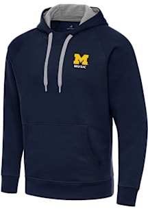 Antigua Michigan Wolverines Mens Navy Blue Victory Music Long Sleeve Hoodie