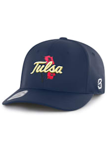 Summit Sportswear Tulsa Golden Hurricane Navy Blue The Lil S Youth Flex Hat