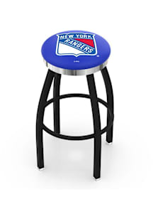 New York Rangers Chrome Seat Pub Stool - Black