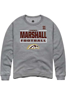 Terence Marshall Western Michigan Broncos Mens Grey Football NIL Stacked Box Player Crew