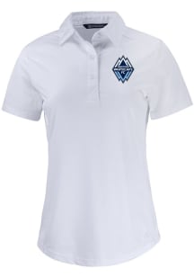Cutter and Buck Vancouver Whitecaps FC Womens White Prospect Short Sleeve Polo Shirt