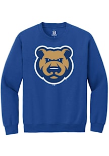 Summit Sportswear Iowa Cubs Mens Blue Primary Logo Long Sleeve Crew Sweatshirt