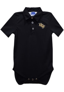 Vive La Fete UCF Knights Baby Black Team Short Sleeve One Piece Polo
