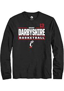 Grant Darbyshire Cincinnati Bearcats Black NIL Stacked Box Long Sleeve Player T Shirt