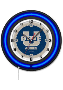 Utah State Aggies 19in Neon Wall Clock