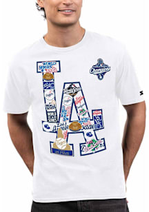 Starter Los Angeles Dodgers White World Series Prime Time Short Sleeve Fashion T Shirt