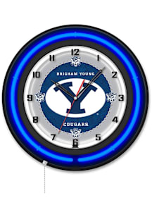 BYU Cougars 19in Neon Wall Clock