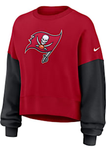 Nike Tampa Bay Buccaneers Womens Red Bold Play Crew Sweatshirt