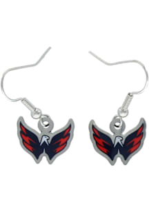 Washington Capitals Silver Team Logo Charm Womens Earrings