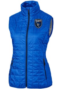 Cutter and Buck San Jose Earthquakes Womens Blue Rainier PrimaLoft Vest