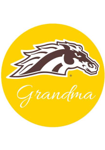 Brown Western Michigan Broncos 3&quot; Grandma Button