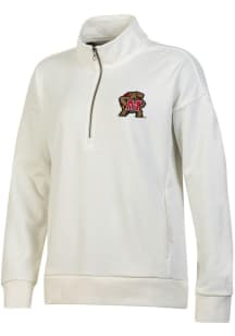 Womens White Maryland Terrapins Everlee Qtr Zip