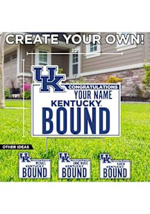 Kentucky Wildcats Personalized School Bound Yard Sign - White