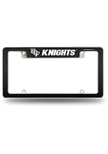 UCF Knights Carbon Fiber All Over Chrome License Plate Frame - Black