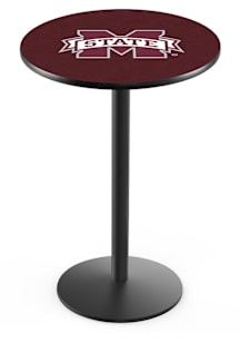 Mississippi State Bulldogs Black Round Base Pub Table