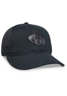 UMKC Roos Blackout Trucker Adjustable Hat - Black