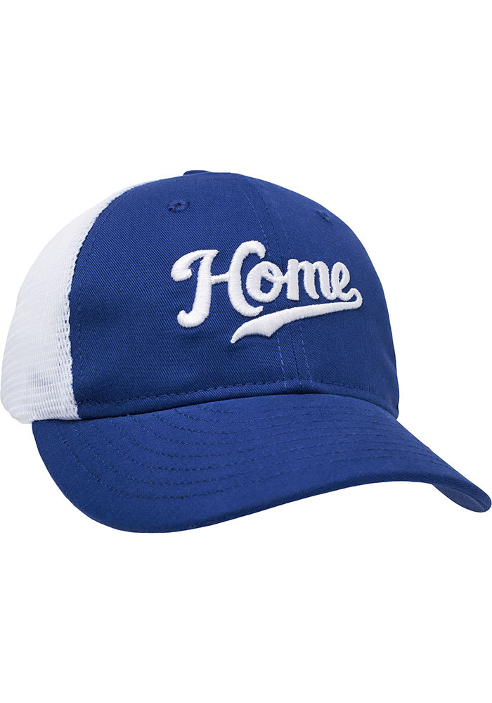 Kansas City Royals Home Script Trucker Adjustable Hat - Blue