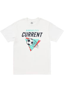 KC Current White 90s Soccer Ball Short Sleeve T Shirt