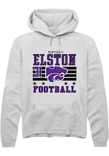 Monterrio Elston Rally Mens White K-State Wildcats NIL Striped Player Hood