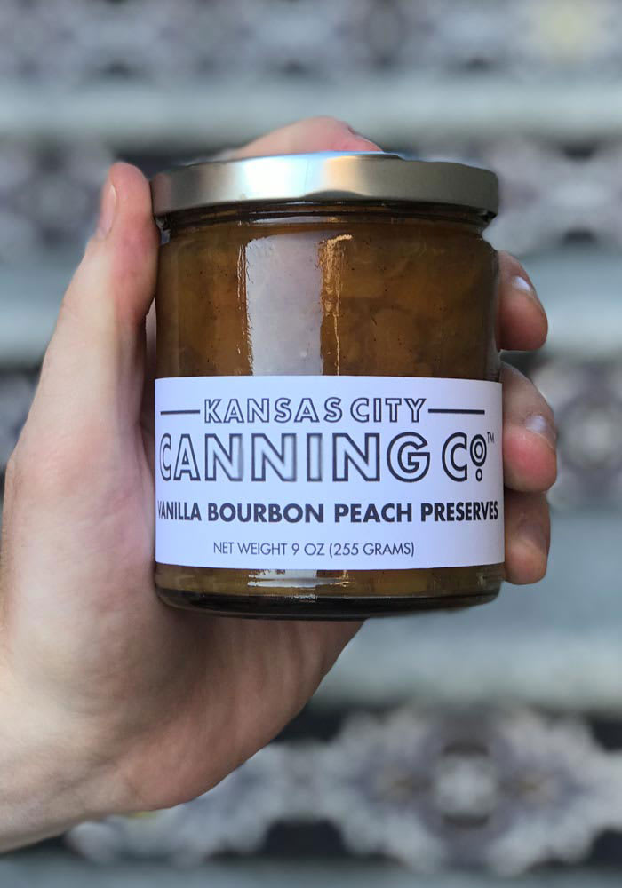 Kansas City 9oz Vanilla Bourbon Peach Preserves Jellies & Honey