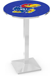 Kansas Jayhawks Chrome Square Base Pub Table