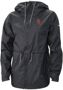 Womens USC Trojans Black Columbia Heat Seal Lily Park Light Weight Jacket