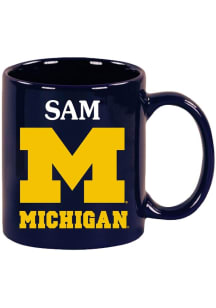 Navy Blue Michigan Wolverines 11 oz SAM Ceramic Mug