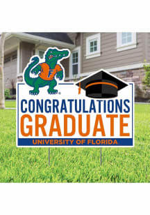 Florida Gators Congratulations Graduate Yard Sign - White