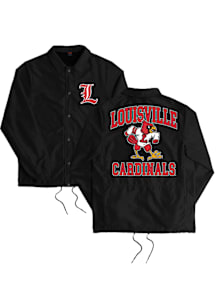 SLAM Louisville Cardinals Mens Black Coaches Jacket Light Weight Jacket