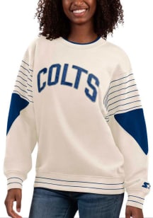 Starter Indianapolis Colts Womens White On the Ball Crew Sweatshirt