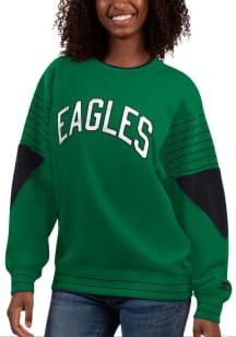 Starter Philadelphia Eagles Womens Kelly Green On the Ball Crew Sweatshirt