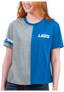 Starter Detroit Lions Womens Blue Power Move Short Sleeve T-Shirt