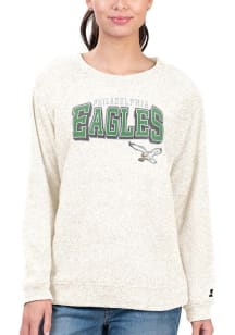 Starter Philadelphia Eagles Womens White Cozy Crew Sweatshirt