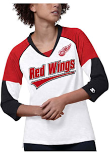 Starter Detroit Red Wings Womens Red Power Play LS Tee