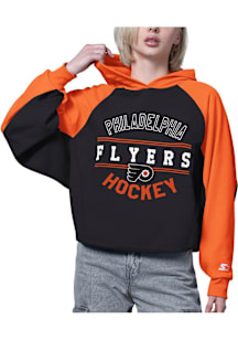 Starter Philadelphia Flyers Womens Orange Bootleg Hooded Sweatshirt